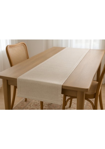 Lüks Linen Keten Şık Masa Örtüsü Runner 35X150 cm