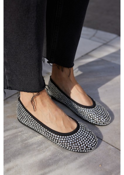 Marton Kadın Bej Tule Taşli File Babet