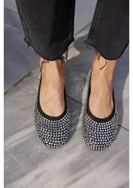 Marton Kadın Bej Tule Taşli File Babet