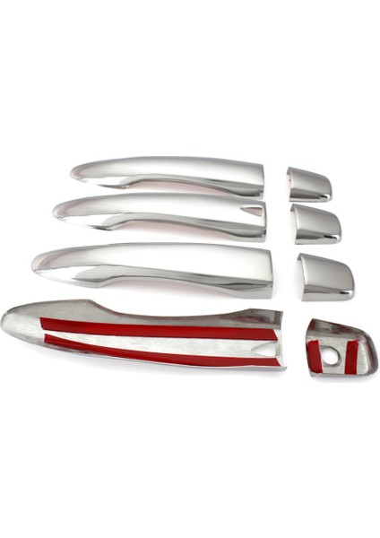 Nissan Qashqai Krom Kapı Kolu Sensörlü 2014 ve Sonrası 4 Kapı Paslanmaz Çelik modelleri