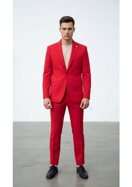 Erkek Tek Düğme Slim Fit Takım Elbise - Şık Ofis ve Davet Kombini modelleri