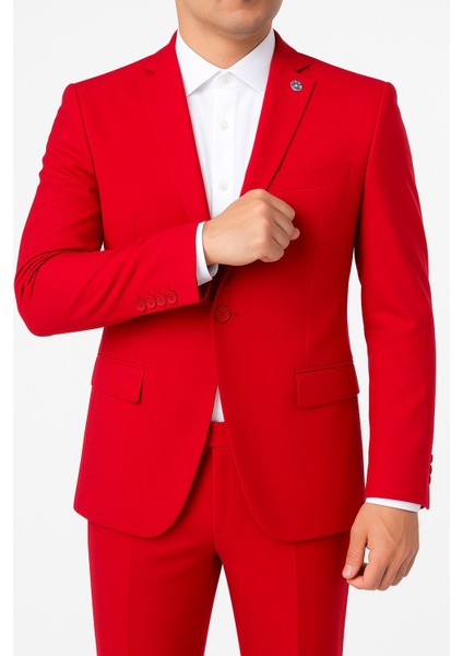 Erkek Tek Düğme Slim Fit Takım Elbise - Şık Ofis ve Davet Kombini fırsatları