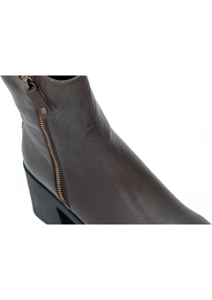 Hakiki Deri Fermuarlı Kadın Bot Eva Taban - B24400 fırsatları