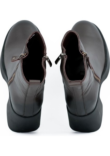 Hakiki Deri Fermuarlı Kadın Bot Eva Taban - B24400 indirimleri