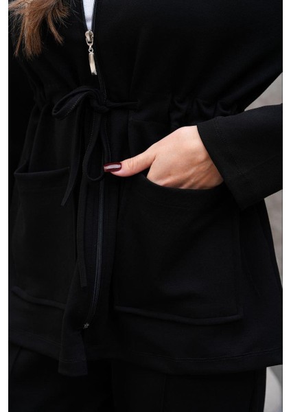 Bel Büzgülü Cep Detaylı Fermuarlı Modal Ikili Takım fiyatları