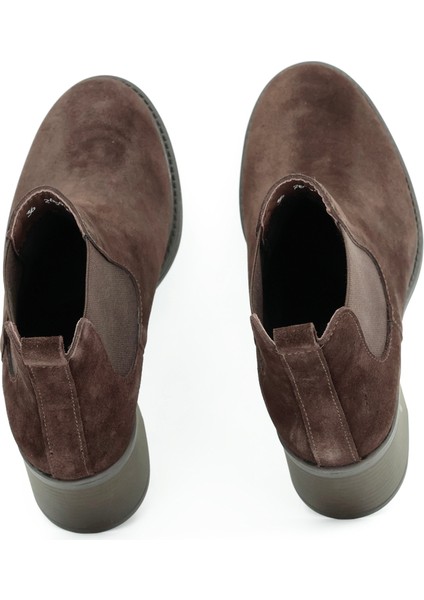 Hakiki Süet Deri Chelsea Model Kadın Bot Kauçuk Taban - B265960 modelleri