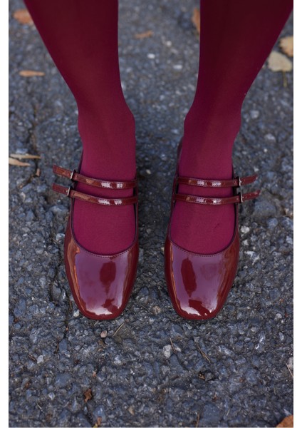 Cerry Kadın Lacivert Mını Topuklu Babet modelleri