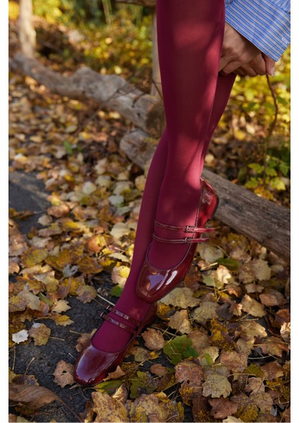 Cerry Kadın Lacivert Mını Topuklu Babet