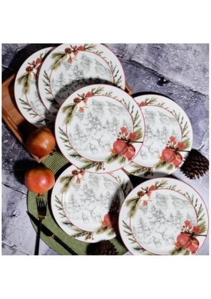 YLB1116 Yuvarlak Servis Tabağı 26 cm 6'lı