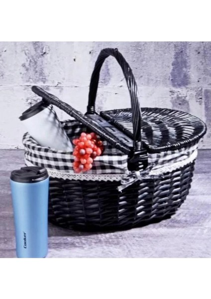 LNY08 Siyah Piknik Sepeti 45X35X43 cm