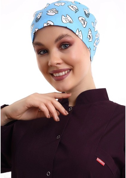 Tesettür Bone - 4111 Mavi Diş fırsatları