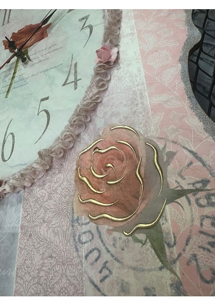 Pembe Dekoratif Duvar Saati Ahşap Shabby Chıc modelleri