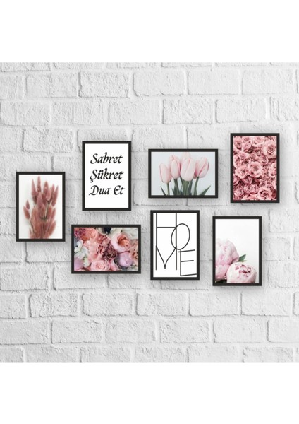 7 Parça Çerçeve Görünümlü Mdf Tablo Seti fiyatları