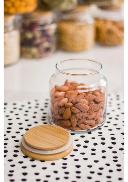 6’lı Bambu Kapaklı, Etiket Hediyeli Baharatlık Takımı Baharat Seti 500ML modelleri