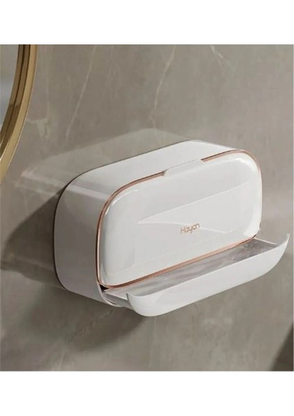 Kapaklı Katı Sabunluk – Kendinden Su Boşaltmalı, Su Akıtmaz Hijyenik Sabun Kutusu Banyo & Mutfak