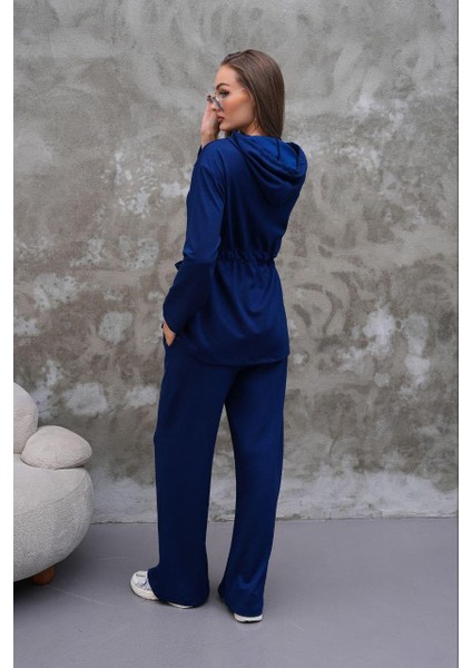 Bel Büzgülü Cep Detaylı Fermuarlı Modal Ikili Takım modelleri