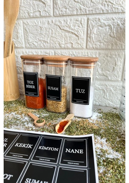 3'lü 300 ml Ahşap Kapaklı Vakumlu Etiketli Akrilik Baharatlık Takımı fiyatları