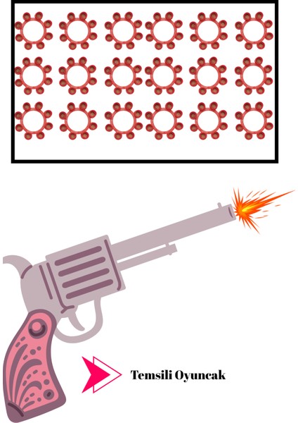 25 Adet 18X8LI Kapsül Mermi Şeridi Toplam 3600 Adet Atış Kırmızı(+12 Yaş Üzeri) indirimleri