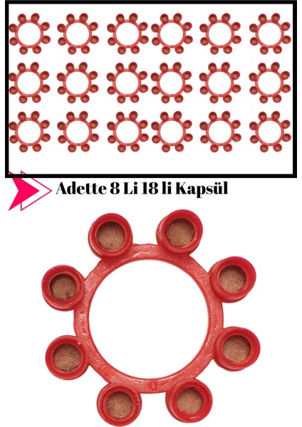25 Adet 18X8LI Kapsül Mermi Şeridi Toplam 3600 Adet Atış Kırmızı(+12 Yaş Üzeri)