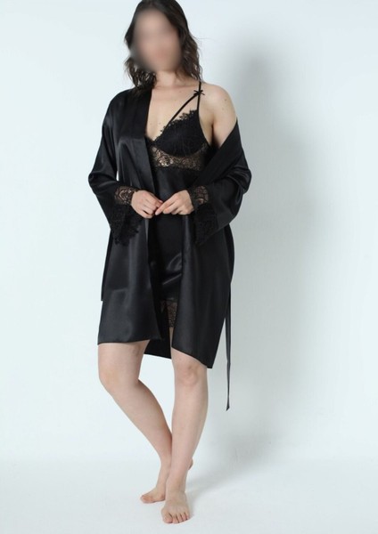 Kadın Siyah Saten Kutulu 6'lı Gelin Çeyiz Seti fiyatları