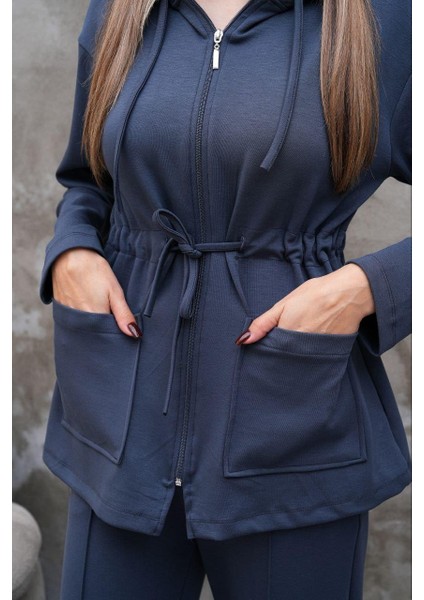 Bel Büzgülü Cep Detaylı Fermuarlı Modal Ikili Takım fiyatları