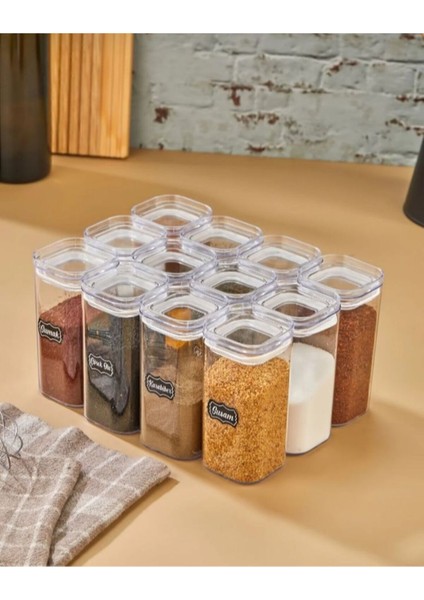 12 Li Baharatlık Takımı Vakumlu Kapaklı.etiket Hediyemizdir. fiyatları