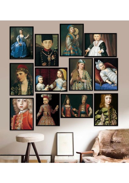 12 Parça Çerçeve Görünümlü Mdf Tablo Seti