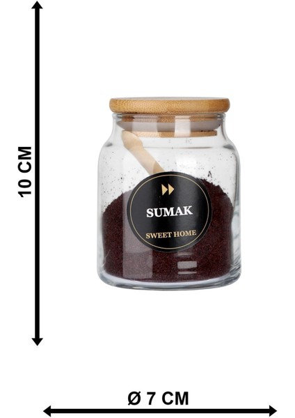 Etiketli, Vakumlu Kapaklı ve Kaşıklı 12'li Lüx Baharat Takımı 300ML modelleri