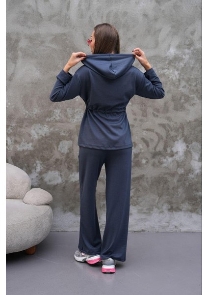 Bel Büzgülü Cep Detaylı Fermuarlı Modal Ikili Takım modelleri