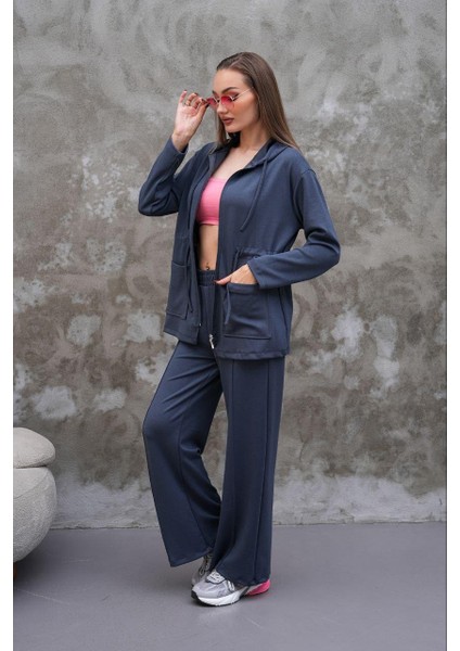 Bel Büzgülü Cep Detaylı Fermuarlı Modal Ikili Takım fırsatları