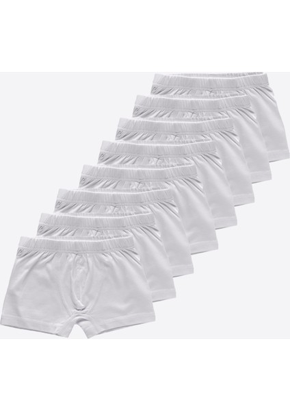 Erkek Çocuk 8'li Pamuk Elastan Boxer 8M209