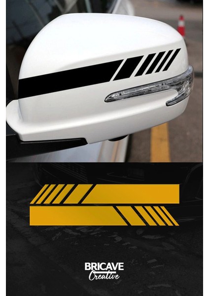 Yan Ayna Şerit Araba-Motosiklet Cam Etiket Sticker 18X5CM