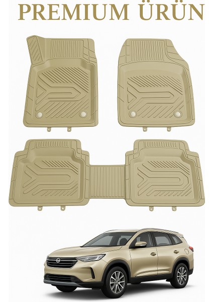 Nissan X-Trail 2013-2021 Bej 3D Oto Paspas Havuzlu Titanyum