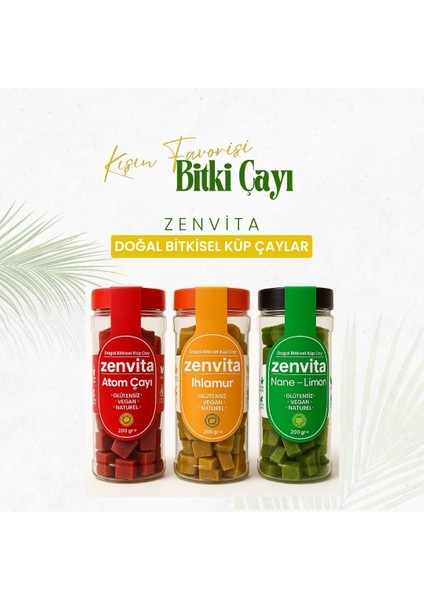 Doğal Bitkisel Vegan Atom Kış Çayı 200GRAM modelleri