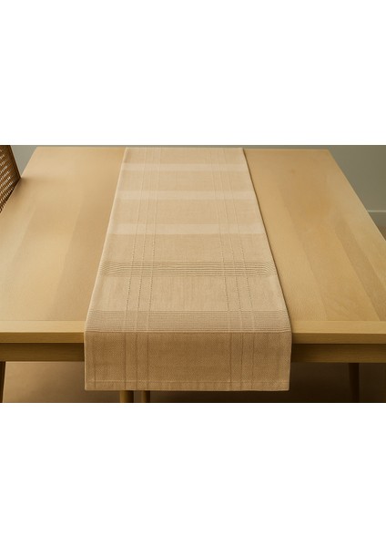 Jasmin Keten Kahvrengi Bohem Şık Masa Örtüsü Runner 35X150 cm indirimleri