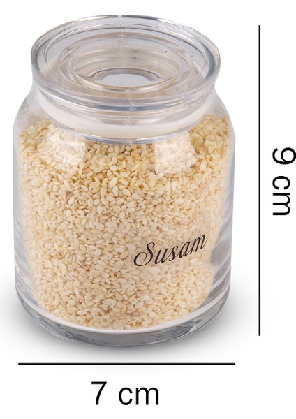 12'li Akrilik Vakumlu Kapaklı Cam Baharatlık 300 ml 24 Adet Etiket Hediyeli modelleri