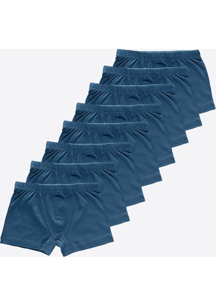 Erkek Çocuk 8'li Pamuk Elastan Boxer 8M209