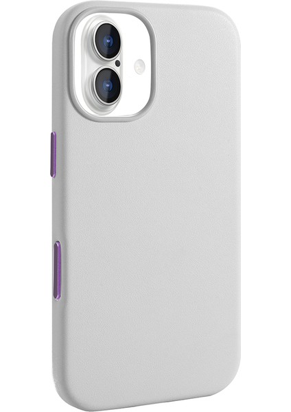 iPhone 17 Kılıf M-Safe Şarj Özellikli Pu Deri Görünümlü Joec Kupra Kapak - Gri indirimleri