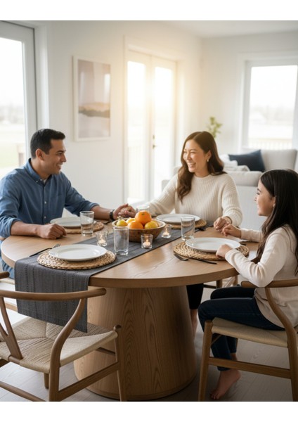 Jasmin Keten Gri Bohem Şık Masa Örtüsü Runner 35X150 cm modelleri