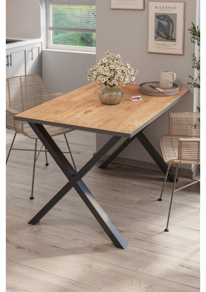 Yemek Masası Metal Ayaklı Mutfak Masası Prag 80 x 120 cm x Ayaklı Çam modelleri