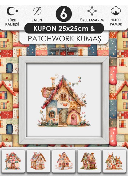 Patchwork Kumaş Seti – Dikiş ve Hobi Için %100 Pamuk Desenli Kumaş Kuponları