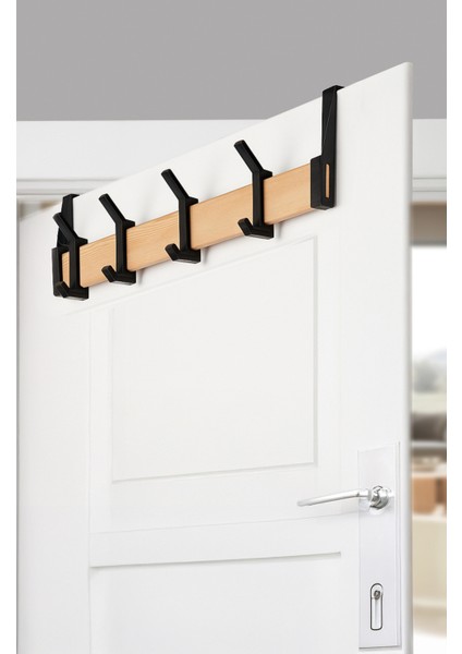 Pazaraza Nwood Nas-01 %100 Masif Ahşap Organik Kapı Arkası Elbise Askısı fiyatları