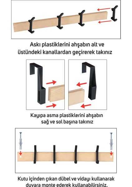 Pazaraza Nwood Nas-01 %100 Masif Ahşap Organik Kapı Arkası Elbise Askısı indirimleri
