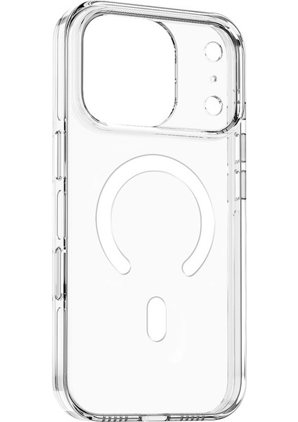 iPhone 17 Pro Kılıf M-Safe Şarj Özellikli Kamera Korumalı Joec Kripto Kapak - Şeffaf modelleri