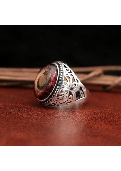 Ayyıldızlı 925 Ayar Gümüş Erkek Yüzük modelleri