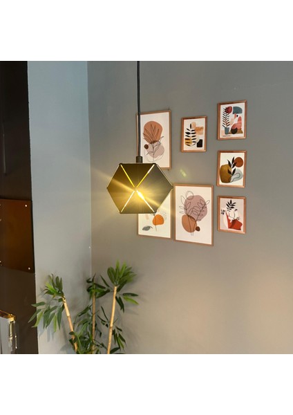 Lotus Siyah Tekli Avize Sarkıt Lamba Salon Yatak Odası Antre Avizesi