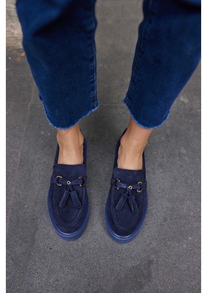 Gray Kadın Kahve Gercek Suet Puskul Detay Eva Taban Loafer Ayakkabi fiyatları