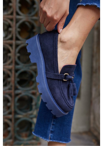 Gray Kadın Kahve Gercek Suet Puskul Detay Eva Taban Loafer Ayakkabi fırsatları