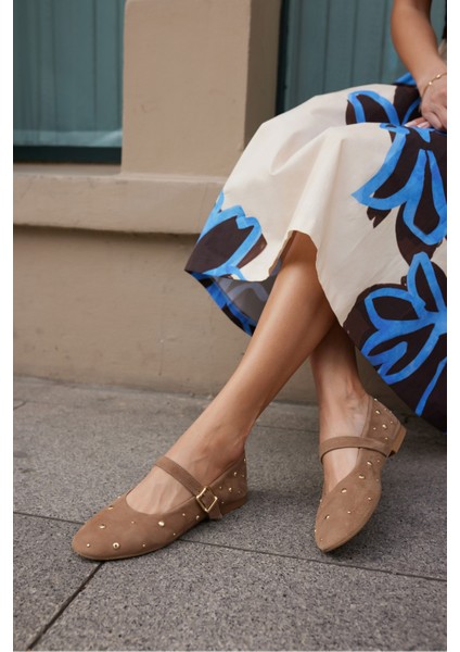 Kleber Kadın Kahve Gercek Suet Babet