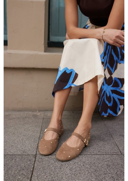 Kleber Kadın Kahve Gercek Suet Babet